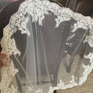 Beautiful ivory lace veil